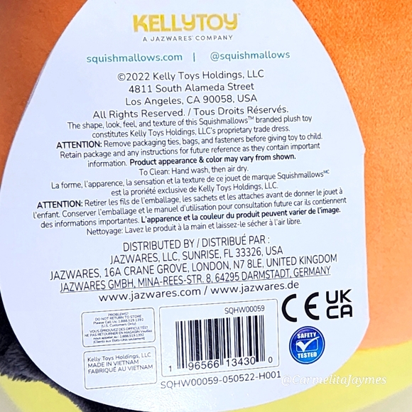 🎃 DELIE 🦇 Candy Corn Bat Halloween 2022 Original Squishmallow ☆ NWT ☆ - Picture 8 of 8